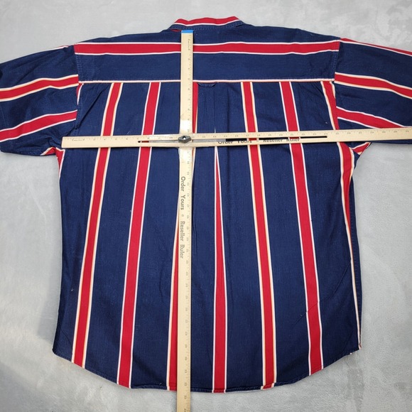 Chaps Ralph Lauren Shirt Men Extra Large Vintage Button Up Shadow Crest Adult XL - Picture 4 of 6